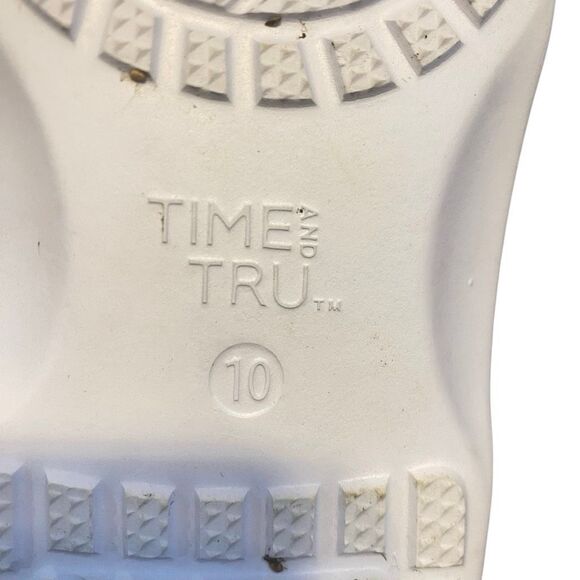 Time & Tru white clogs with faux fur inside size 10 - Picture 6 of 6